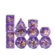 new Cusdie 12Pcs Astrology Dice Set Resin Star Sign DND Dice 12 Constellations Polyhedral Dice D4-D2