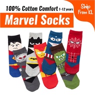 Avenger socks iron man spiderman the hulk batman superman marvel stoking budak kasut budak