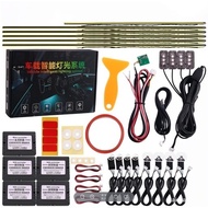 【In stock】18 in 1 LED Car Ambient Light Atmosphere Light 64 Color Acrylic Fiber Optic Guide Light St