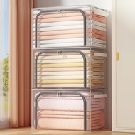 Kotak Simpanan Baju Lutsinar (24L/66L/100L) | 收纳箱 PVC 可折叠透明衣物箱 | KL Ready Stock Clothes Storage Box