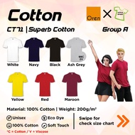 Oren Sport Superb Cotton 200gsm (UNISEX) Short Sleeve - CT71 (Group A)