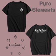 Kaos Genshin Impact | Baju Genshin Impact Pyro Elements