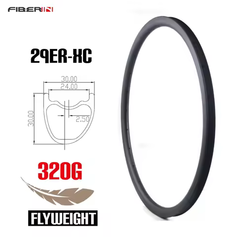 2020 New Flyweight 320g Only Carbon 29er Mtb XC Hookless UD 29inch Mountain Bike Rim Tubeless Compat