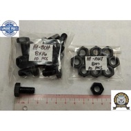 (10pcs) Hi-tensile Bolt and Nut (8mm)Price Per 10pcs Bolt and Nut Only