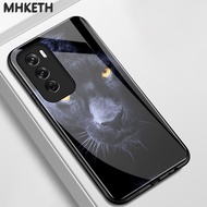 Case For OPPO Reno 12 5G 12 Pro 5G 12F 4G 12F 5G Black Tiger Glass Phone