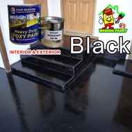 Black Epoxy Floor Paint ( FOUR SEASONS ) 1L/5L heavy duty epoxy floor paint