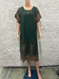 (𝟭𝟭𝟬𝟰# 𝗕𝗮𝘁𝗶𝗸 𝗗𝗿𝗲𝘀𝘀 𝗕𝗲𝗿𝗸𝘂𝗮𝗹𝗶𝘁𝗶) Daster Batik Indonesia Plus Size  Baju Tidur Batik Plus Size Wanita  Dress Tidur Perempuan Murah Berkualiti
