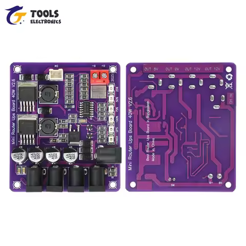 Mini Router Uninterruptible Power Supply Board 40W 12.6V Battery Charging Board 3S Lithium Battery I