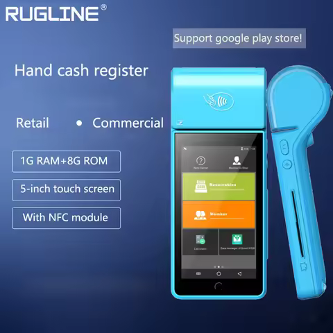 Android 7.0 Mobile POS Terminal Bank Payment IC Magnetic Card Reader With Wifi Bluetooth GSM/4G NFC 