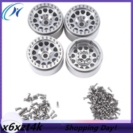 4PCS 1.9 Inch Metal Beadlock Wheel Hub Rim for 1/10 RC Crawler Car Axial SCX10 TRX4 D90 MST Redcat G