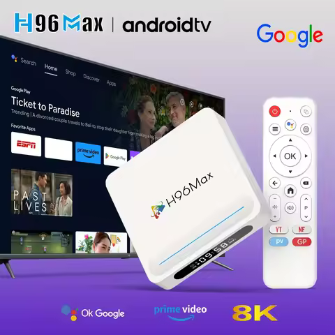 H96 MAX H618 Plus Android 14 TV Box 4K@60FPS 8K UHD Output WiFi6 BT5.4 Set Top Box with Google Voice
