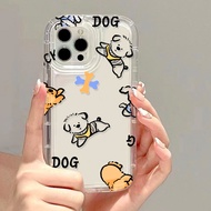 Good case 🔥COD🔥Simple Cartoon Puppy Dog Case Compatible For Samsung Galaxy A55 5G A50 A34 A54 A14 A53 A22 A71 A10S A32 A12 A04 A50s A51 A31 A21S A20S A30s A04E A52s A04s A23 A52 A03 A20 A13 A11 A03s A30 Soft TPU Transparent AirBag Phone Case