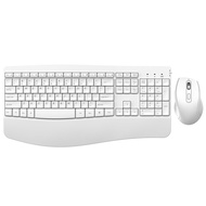 Wireless Keyboard and Mouse - Ergonomic Keyboard and Mouse Combo Full Size Keyboard Cordless with Pa