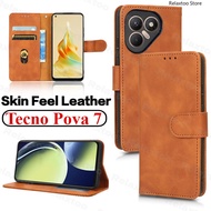 Leather Flip Casing For Tecno Pova 7 Pova7 Ultra 7Ultra Pova7Ultra 5G 4G LJ9 LJ6V Phone Case Card Sl