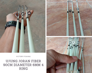 Ujung Joran Pancing Sambungan Atas Fiber Solid Panjang 90cm