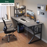 Modern Home Office Table Study Table Grey 140x60cm Wood Table Workstation Living Room Computer Desks