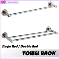 50/60CM Stainless Steel Single&Double Bathroom Towel Rack Storage Rack Towel Bar