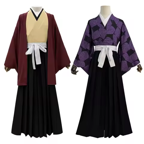 HOLOUN Anime Kokushibo Tsugikuni Yoriichi Cosplay Costume Haori Pants Convention Halloween Christmas