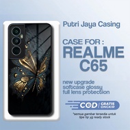 Latest Realme C65 Case Butterfly Casing Realme C65 Softcase Hardcase Glossy Realme Putri Kesing JAYA