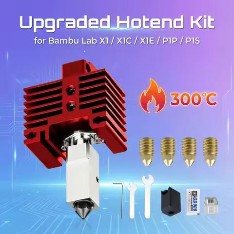 Upgraded Hotend Kit For Bambu Lab X1 / X1C / X1E / P1P / P1S High-Temperature Hotend Hardened Steel 
