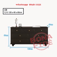 法式復古木系雙排半身斗櫃 高60cm [CB12-A51] 櫃桶櫃/儲物櫃/電視櫃 無漆使用 環保零甲醛 Classic Chest of Drawers 黑白兩色