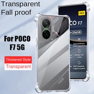 For Xiaomi POCO F7 Case Clear Silicone Protective Cover Poco F7 5G Global Poxo Poko  F 7 7F Airbags 
