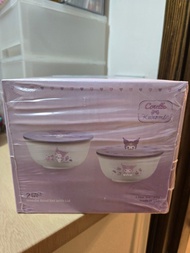 全新 CORELLER 康寧餐具 x KUROMI 900毫升拉麵碗2件 連矽膠蓋