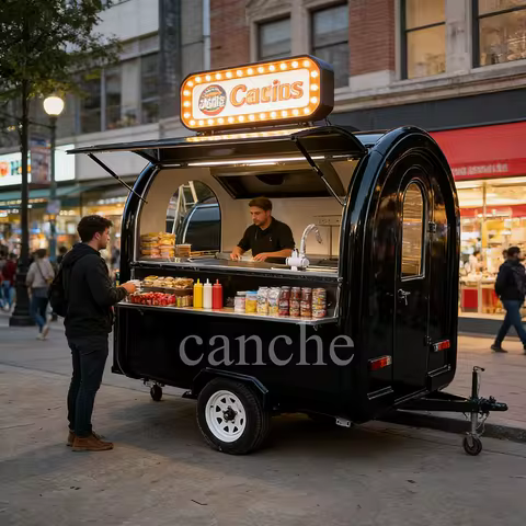 Stainless Steel Mobile Food Cart Fast Food Truck Concession Food Trailer Coffee Cart For Sale China 