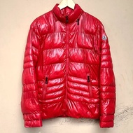 Jacket moncler puffer woman vintage red glossy