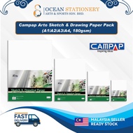 Campap Arto Sketch & Drawing Paper 素描 图画纸180gsm - A4 / A3 / A2 /A1 Size