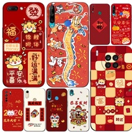 Case For Huawei Y6 Pro 2019 Y6S Y8S Y5 Prime Lite 2018 Phone Cover Chinese Red Dragon Year