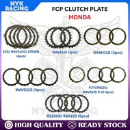 CLUTCH PLATE HONDA - EX5/ WAVE100/ DREAM (4pcs) | WAVE125 (4pcs) | FUTURE125/ DASH125/ EZ115 (3+1pcs