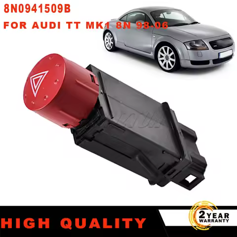 For Audi TT MK1 8N 1Pc New Emergency Hazard Warning Light Switch Button 8N0941509B Hazard Light Cont