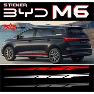 BYD M6 Car Variation Sticker - Minimalist Electric Car Cutting Sticker BYD M6