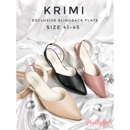 prettyfeet Premium KRIMI Plus size Women Shoe Slingback Shoe with Box size 41-45 kasut perempuan can