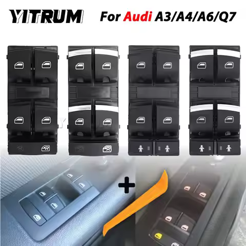 YITRUM 4F0959851F For Audi A3 8P SPORTBACK A6 C6 S6 RS6 B7 4F 4G C6 Q7 2008 Power Window Switch 4F09