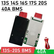 Bảng Bảo Vệ Pin Lithium Lifepo4 Li-ion 13S 14S 16S 17S 20S 40A BMS 18650 W Cân Bằng Nhiệt Độ NTC 48V