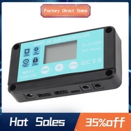 MPPT Solar Charge Controller Multiple Protection Solar Solar QC3.0 Controller with LCD Screen
