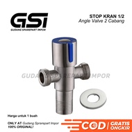 2-Prong Stainless Steel Stop Valve Double Angle Valve Stop Valve/ SUS304 Sink Closet Stop Valve/