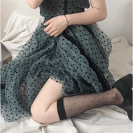ST-05 Cute Lolita Japan Knee-Length Transparent Polka Dot Stockings
