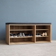 Inhome Furniture ชั้นวางรองเท้าไม้ ตู้รองเท้า เบาะนั่ง ที่วางรองเท้า รุ่น SB-1047-BA shoes cabinet shoe storage