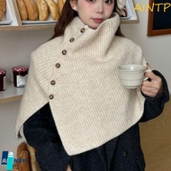 AINTP Women's High-Neck Scarf - Warm Irregular Knit Shawl