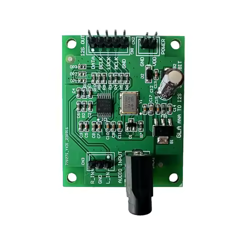 PCM1808 3.5mm Stereo Analog Audio Signal ADC To I2S Signal for DSP Equipment Recording Equipment Dec