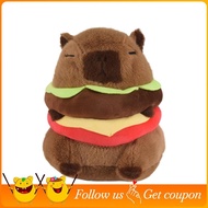 1 PCS Realistic Capybara Burger Plush, Plushie Toy, Total Height About 20cm Soft Hamburger Food Stuf