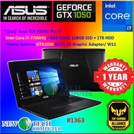 *Used / Second Hand / Recon Asus TUF GAMING LAPTOP FX53V 7TH I7 8GB 128GB SSD 1TB HDD GTX1050 W11 1 YEAR WARRANTY