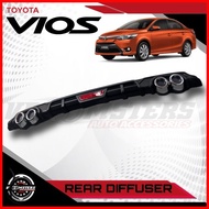 ✗ ◪ ۞ Toyota Vios 2014-2018 Rear Bumper Diffuser #Vroomsters
