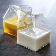Jt-New Gelas Susu Kaca Model Kotak Susu Milk Box /Gelas Kopi /Gelas