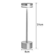 Vimite Rechargeable 3 Color Metal Table Lamp Touching Controls Dimmable Wireless Indoor Lighting Bed