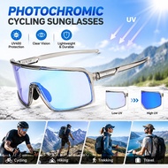 ELICIT Photochromic Cycling Glasses Outdoor Bicycle Sunglasses Riding Sports Eyewear Men Women MTB R
