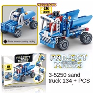 KY1010-4- STEM educational toys - Technical assembly vehicles - Trucks & Off-road Racing Cars (2in1,